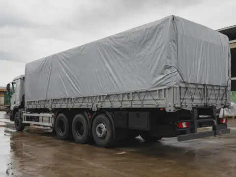 Truck cover tarpaulin fabric roll application for lorry cargo cover conversion