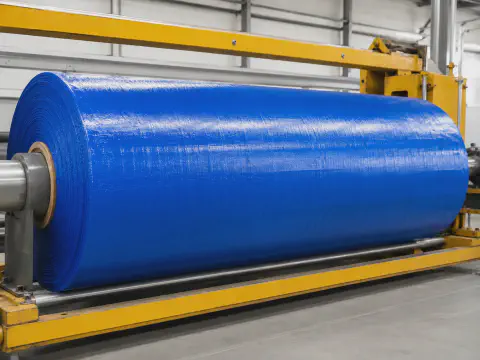 Blue Heavy-Duty Tarpaulin Roll
