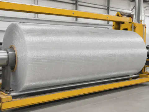 Clear PE Woven Fabric Roll
