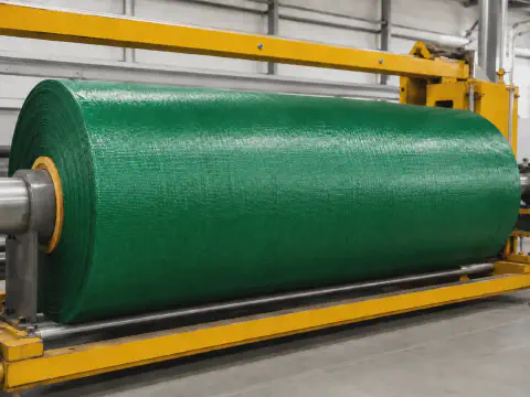 Green PE Laminated Tarpaulin Roll