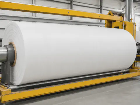 White PP/PE Woven Roll